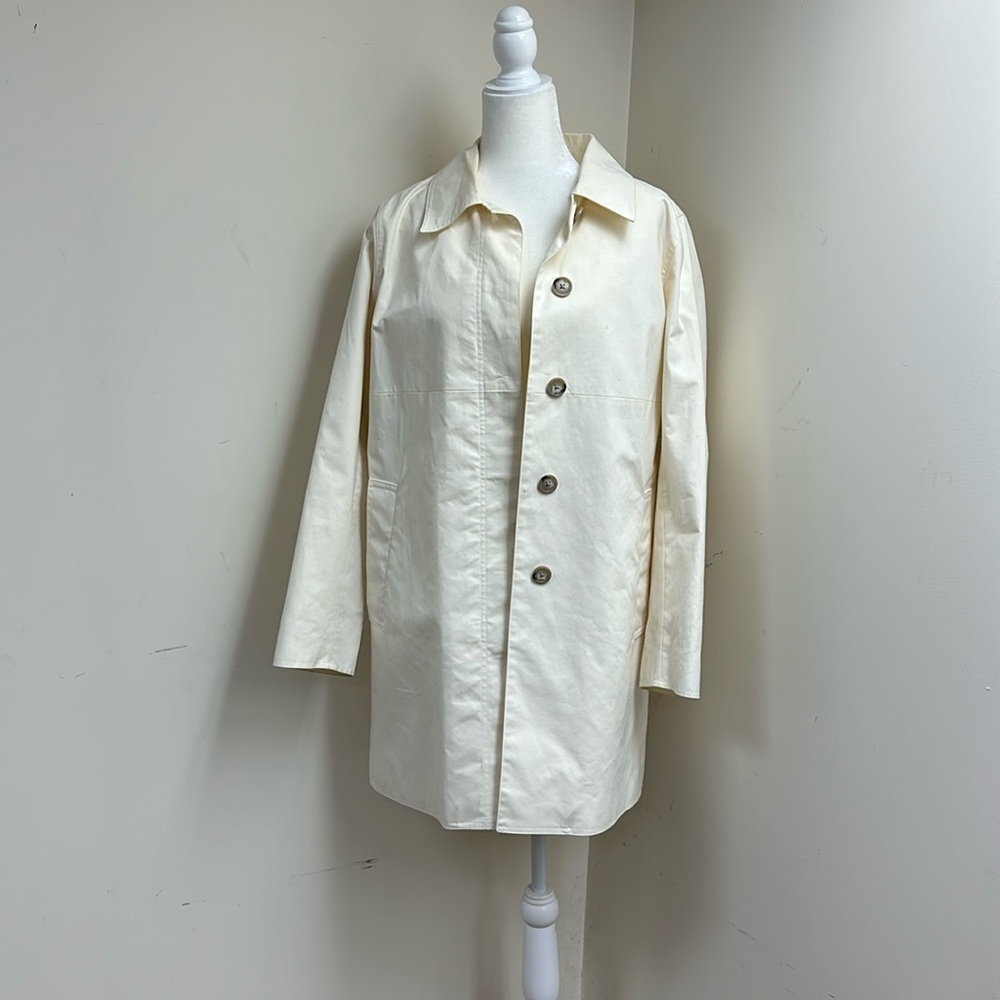 Coach Ivory Trench Coat Size large